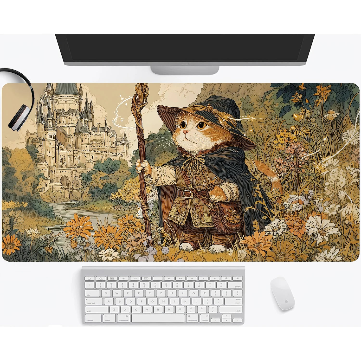 Magic playmat gathering gaming mats Frog Wizard theme anime desk mat Desk accessories 35X60cm mouse mat Raccoon tapete magic mat