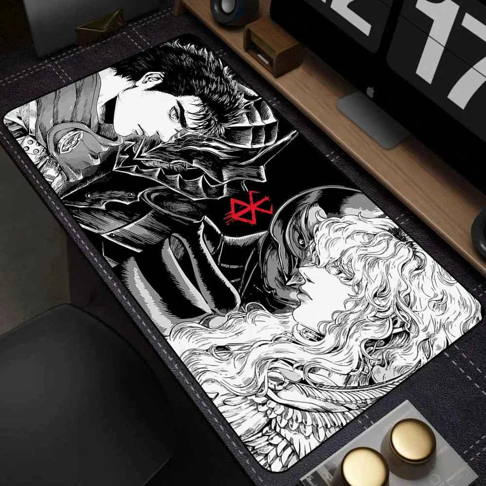 Mouse Mat Berserk Guts Gamer Gaming Mouse Pad Guts Sword in Berserk Computer Accessories Big Keyboard Laptop Padmouse Speed Desk