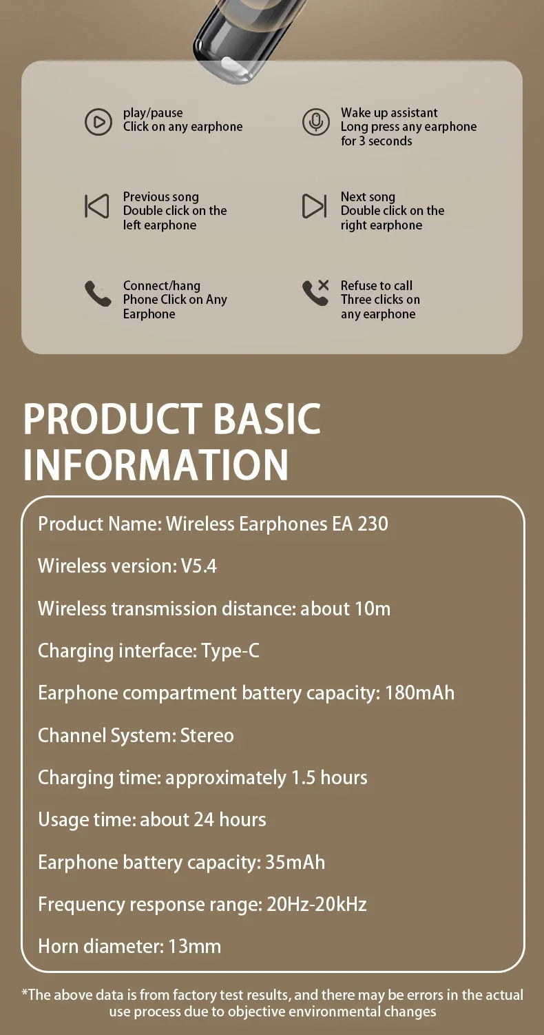 Lenovo EA230 TWS Gaming Bluetooth Earphone 360° Stereo Sound Effects Wireless Headphone Original 100%  Earbuds for Sport Running
