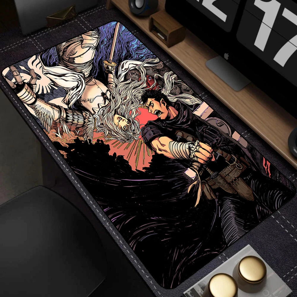 Guts sword in berserk Mouse Mat Berserk Guts Gamer Gaming Mouse Pad Computer Keyboard Accessories Laptop Mousepad Speed Deskmat
