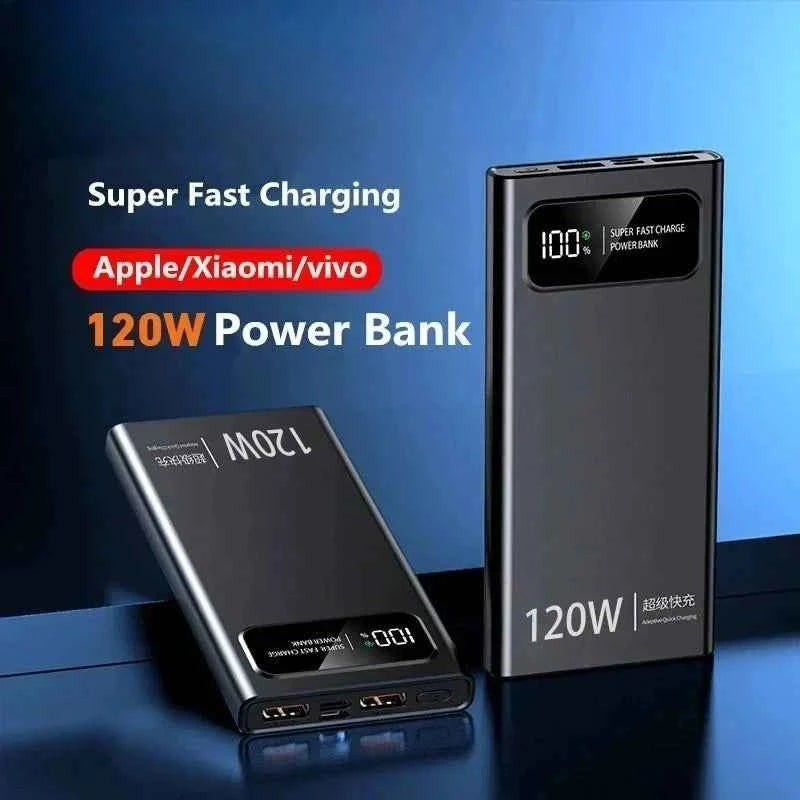 2026 CCC Certified 200000mAh 740Wh 120W Super Fast Charging Power Bank LED Digital Display Long Lasting for iOS Android Laptops