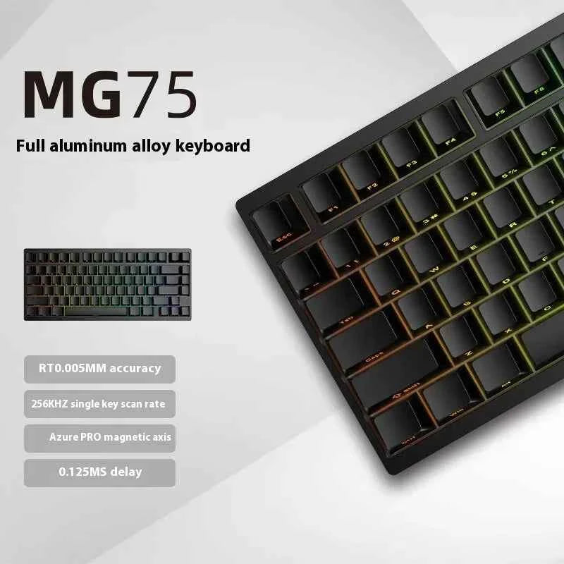 IROK MG75 PRO Mechanical Keyboard Magnetic Switch Hot Swap Aluminum RT0.005 RGB 81 Keys Custom Keyboard PC Gamer Accessory Gifts