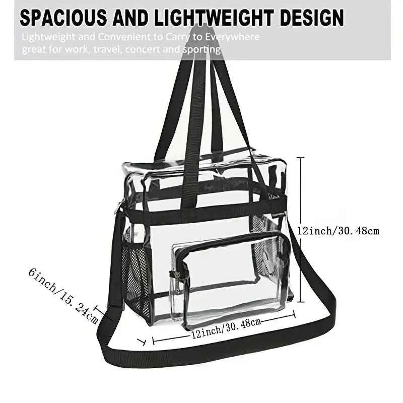 Portable PVC Travel Bag with Large Capacity and Transparent Design for Easy Organization and Washing