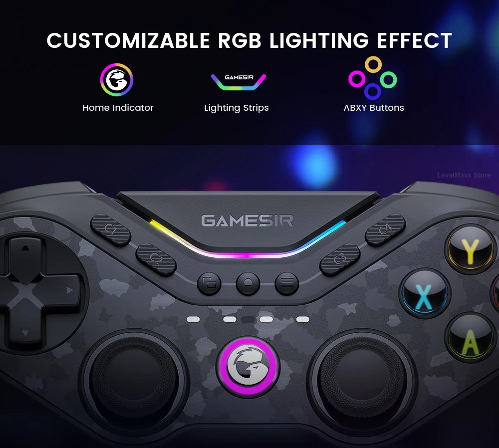 GameSir Tarantula Pro T3 Pro Wireless Gaming Controller with Gamesir Mag-Res TMR Sticks RGB Lighting Effect for Switch PC IOS