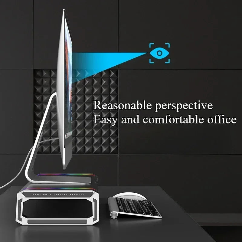 Desktop Multifunctional Computer Monitor Height Increasing Bracket Expansion Interface Desktop Folding Storage Base