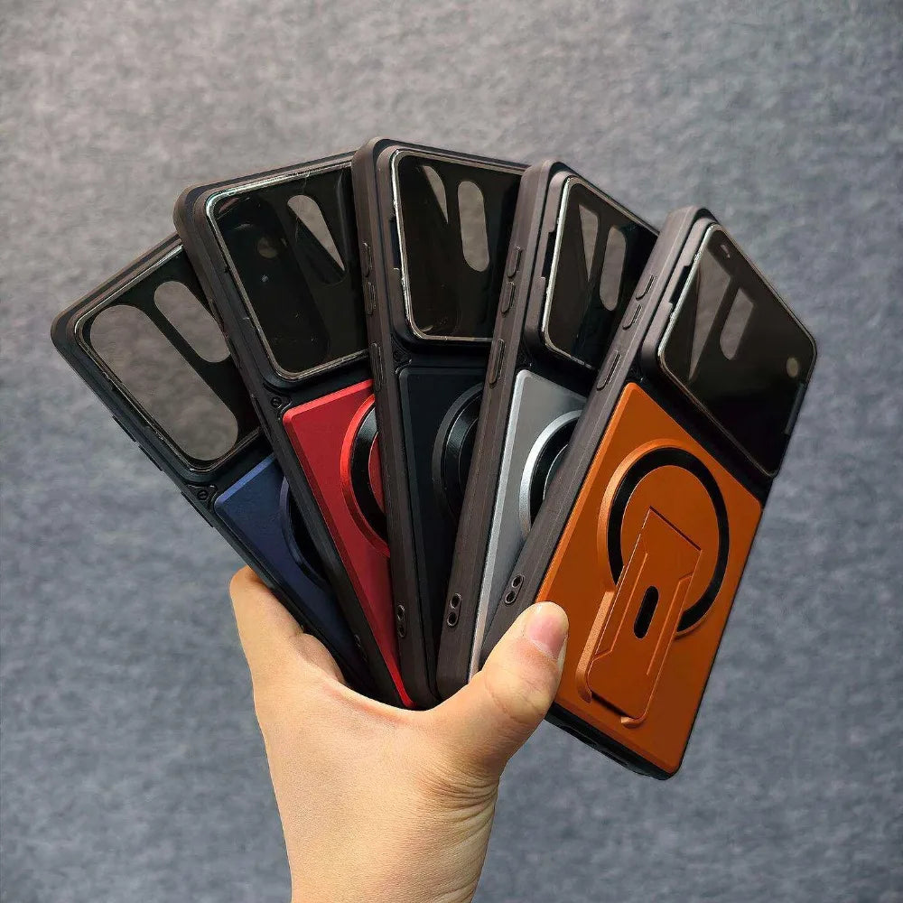 Fashion Lens Protection Case for Samsung Galaxy S26 S25 S24 S23 Ultra A57 A56 A37 A36 A17 A16 Invisible Kickstand Magnetic Cover