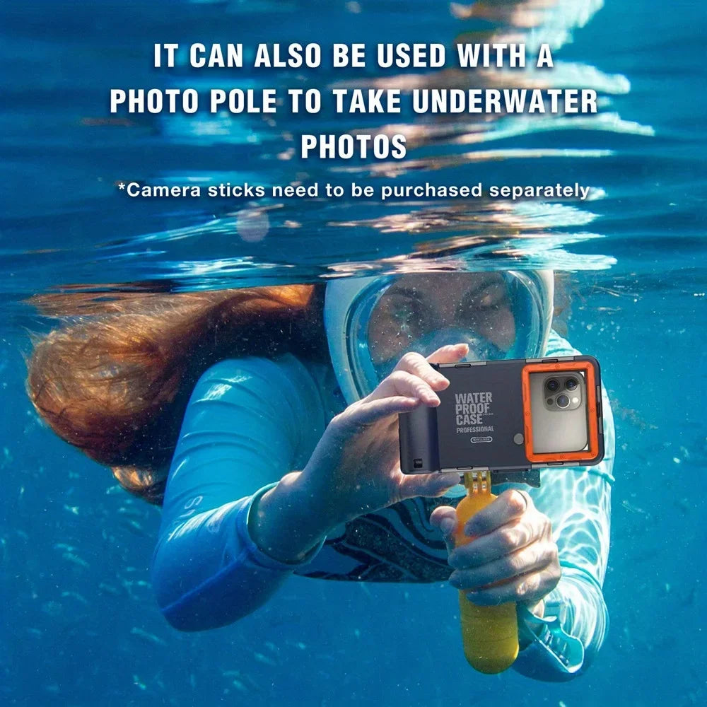 Waterproof Phone Case Holsters & 15m Diving 50ft Swimming Premium Protective Housing & Lanyard For iPhone Samsung 6.8