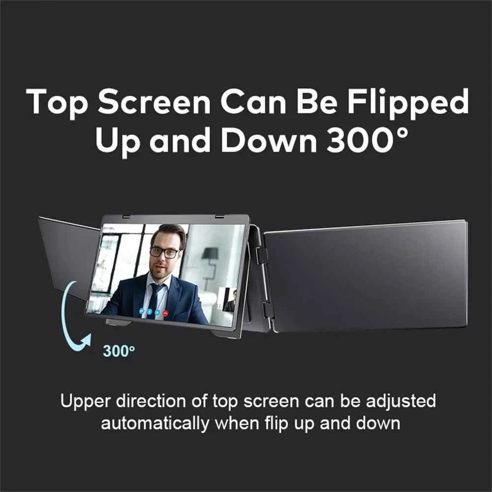 Rospider 18.5 inch Triple Screen Extender 1080P IPS Portable Monitor Gaming Display for 12 to 18 inch Laptop MacBook Windows