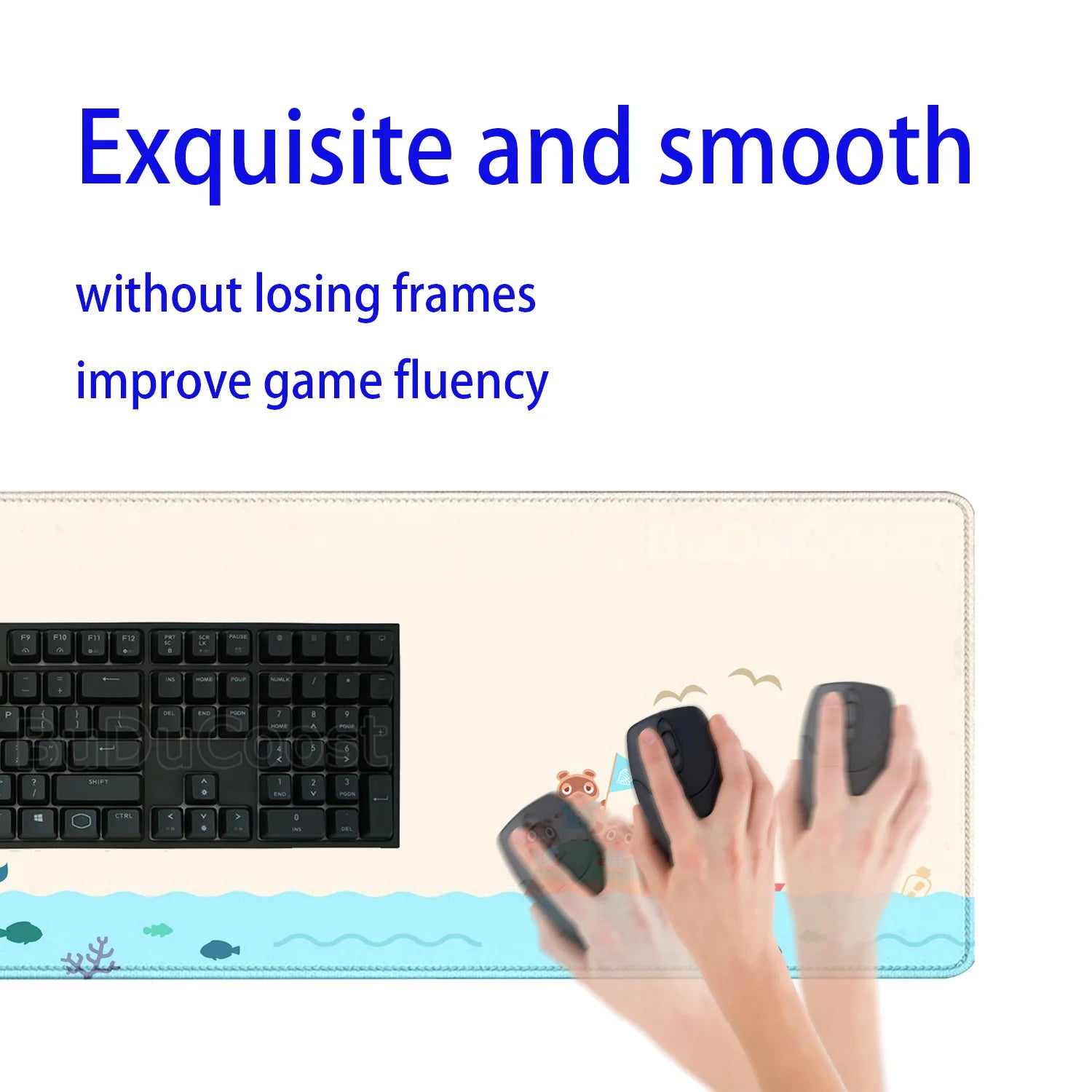 Large Kawaii Mouse Pad Non-Slip Gaming Cute Cartoon A-Animals Laptop Gamer Crossing Mousepad HD Printing XXL 400x900mm Desk Mat