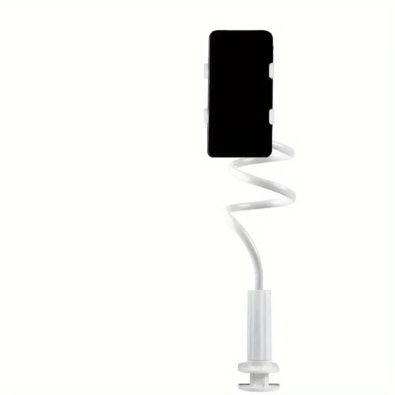 138cm Cell Phone Clip on Stand Holder with Grip Flexible Long Arm Gooseneck Lazy Bracket Mount Clamp for Smartphones ﻿