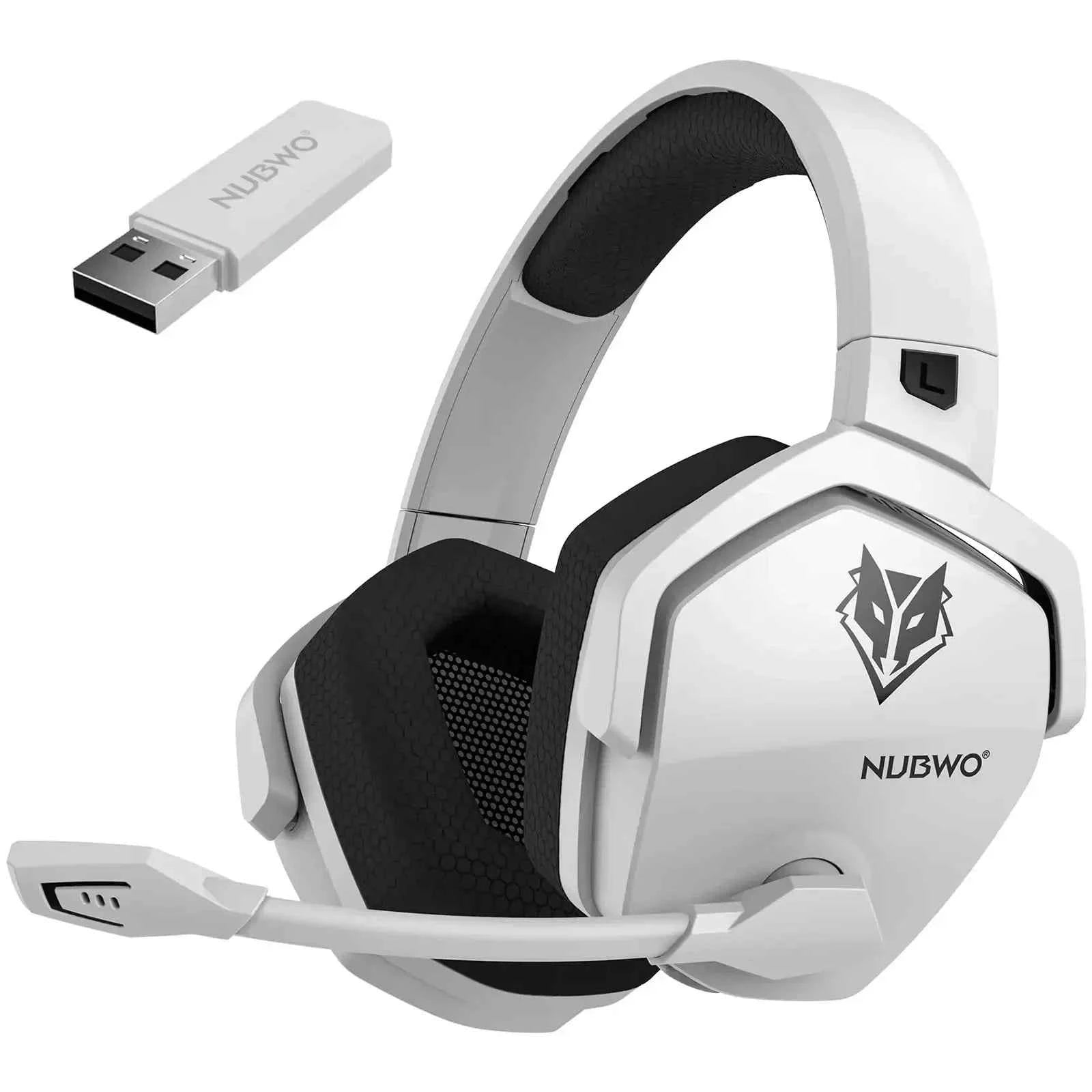 NUBWO G06 Dual Wireless Headsets Gamer with Microphone for PS5, PS4, PC, Mobile, Switch, 2.4GHz Bluetooth 5.3 Gaming Headphones