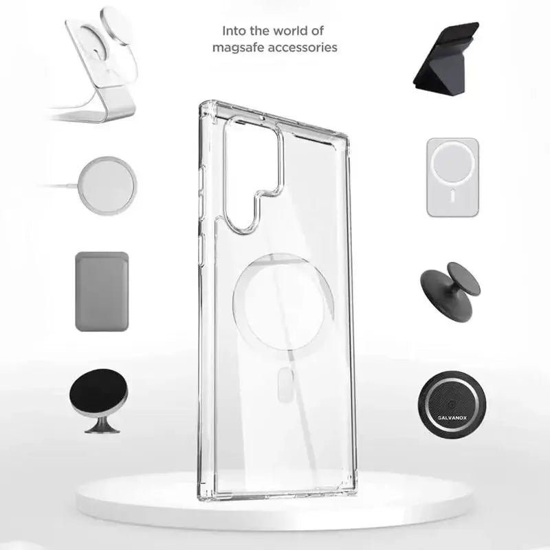 Magnetic Magsafe Wireless Charge Case for Samsung Galaxy S26 S25 S24 S23 Plus S23 22 21 20 FE Ultra edge Clear Shockproof Cover