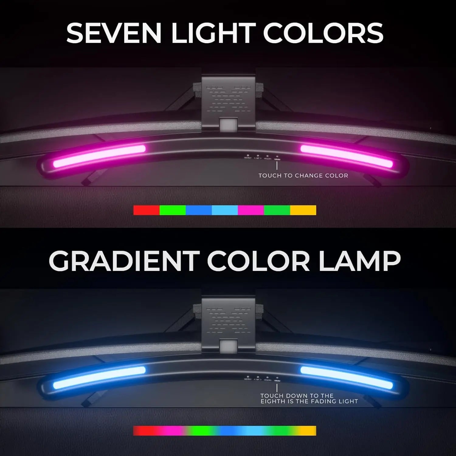 DBF LED Desk Lamp, Monitor Light Bar Straight/Curved with RGB Backlight - WinSupport Tech