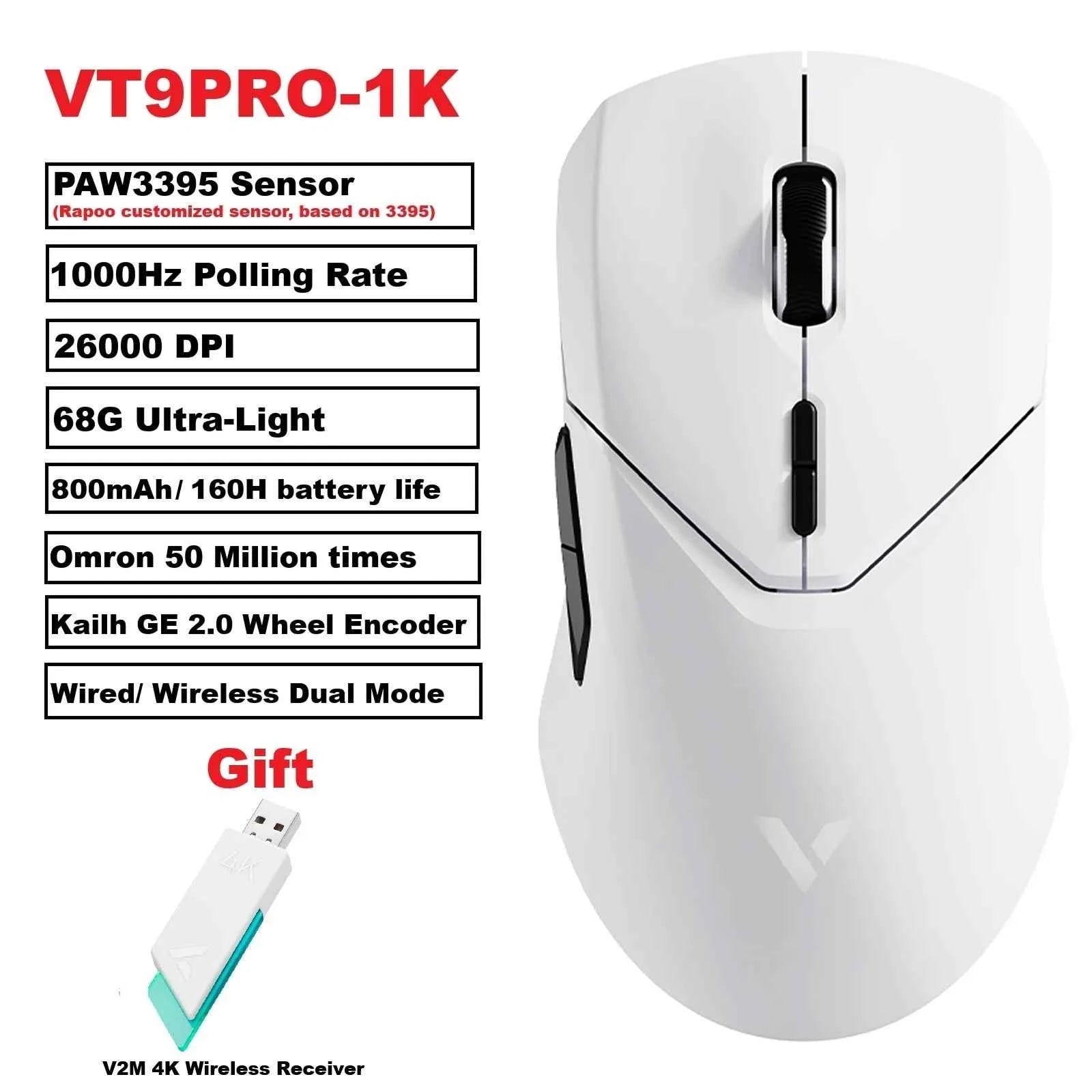 RAPOO VT9PRO Wireless Gaming Mouse