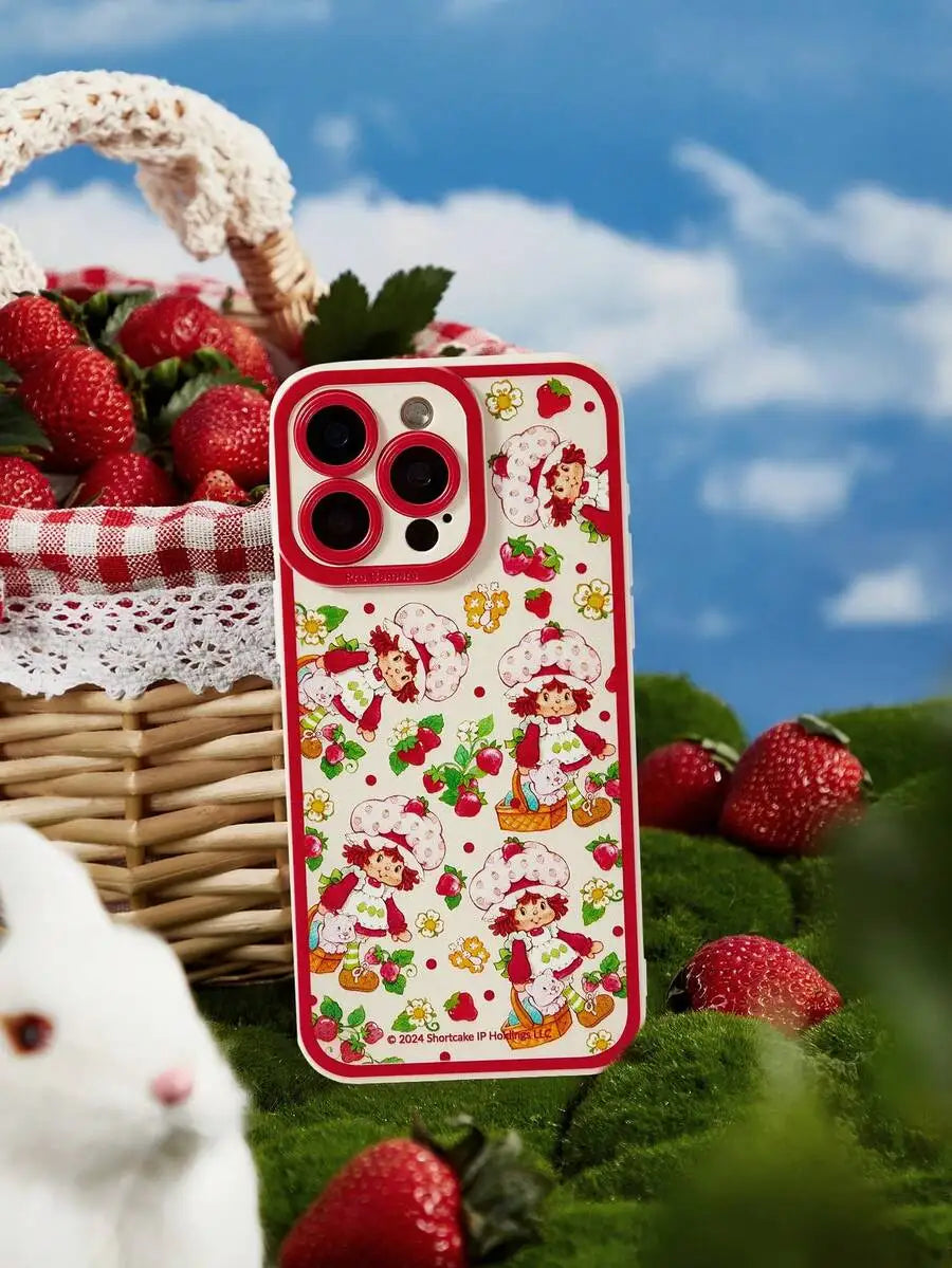 Transparent Pink Cartoon-Style Phone Case with Chill Graphic Design for iPhone