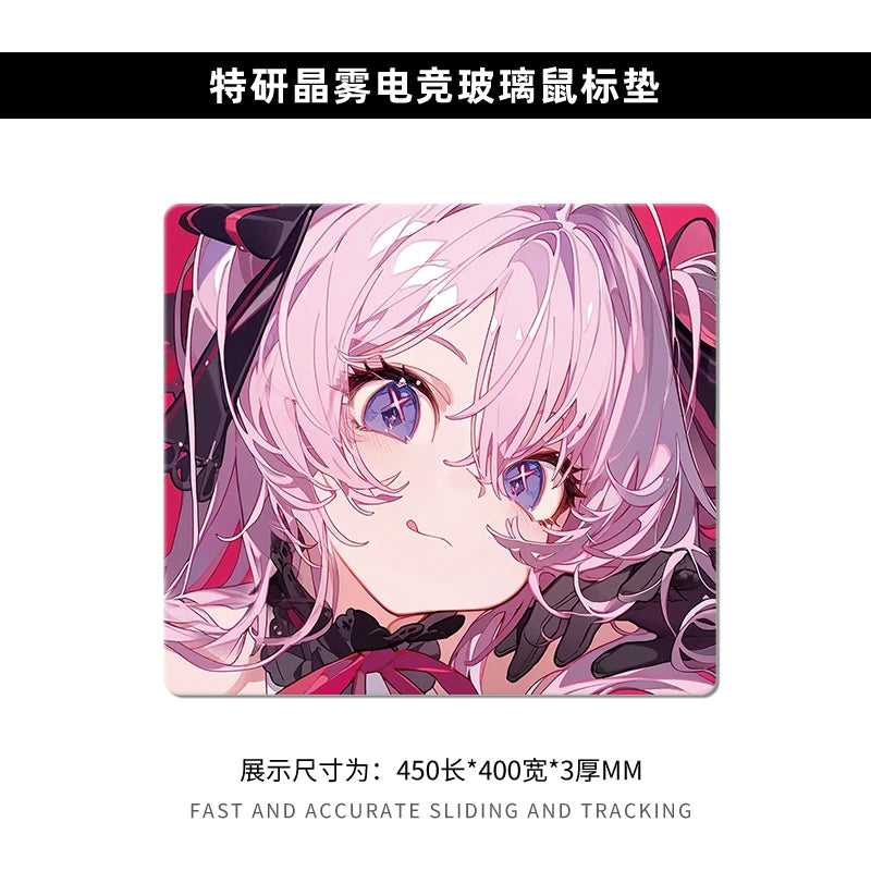 Large Tempered Glass Mouse Pad Extra Large FPS Esports Desk Pad Upgraded Smooth Custom Anti Slip Special Crystal Mist Surface