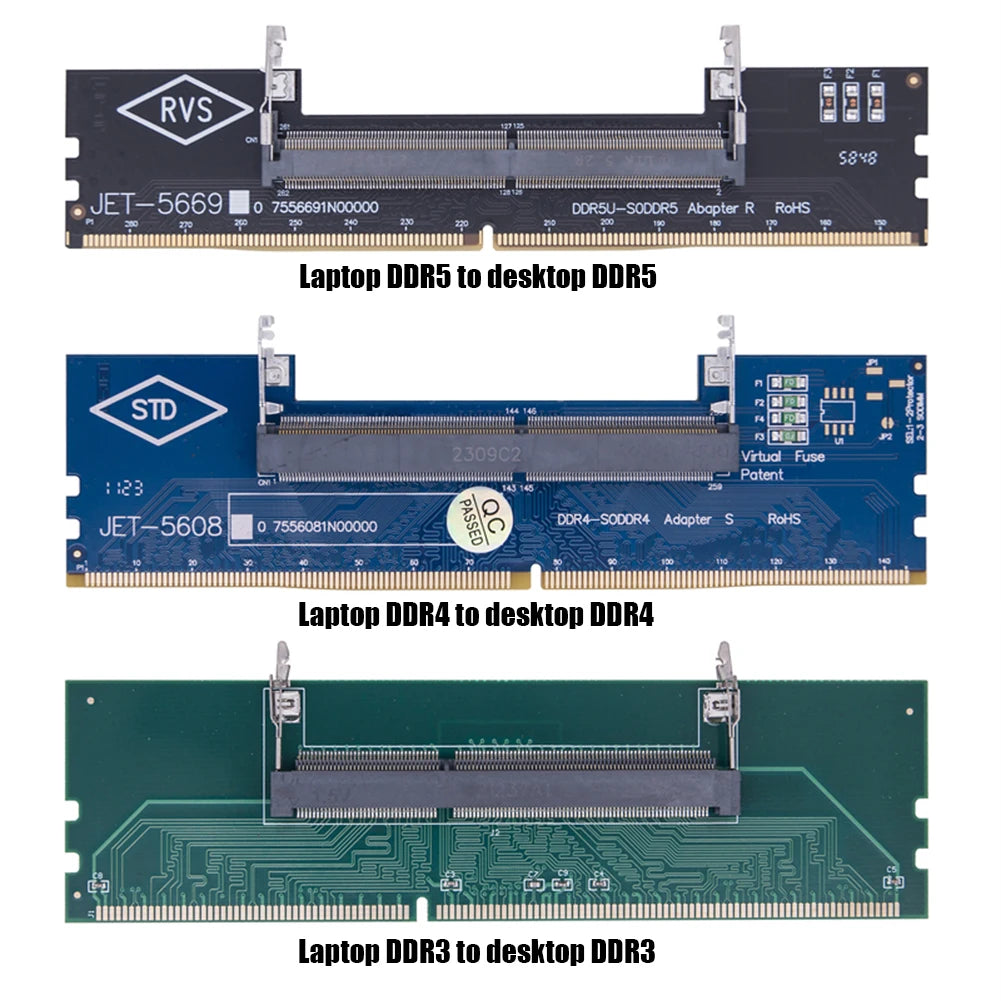 Laptop to Desktop Memory Adapter Card – SO-DIMM to PC DIMM