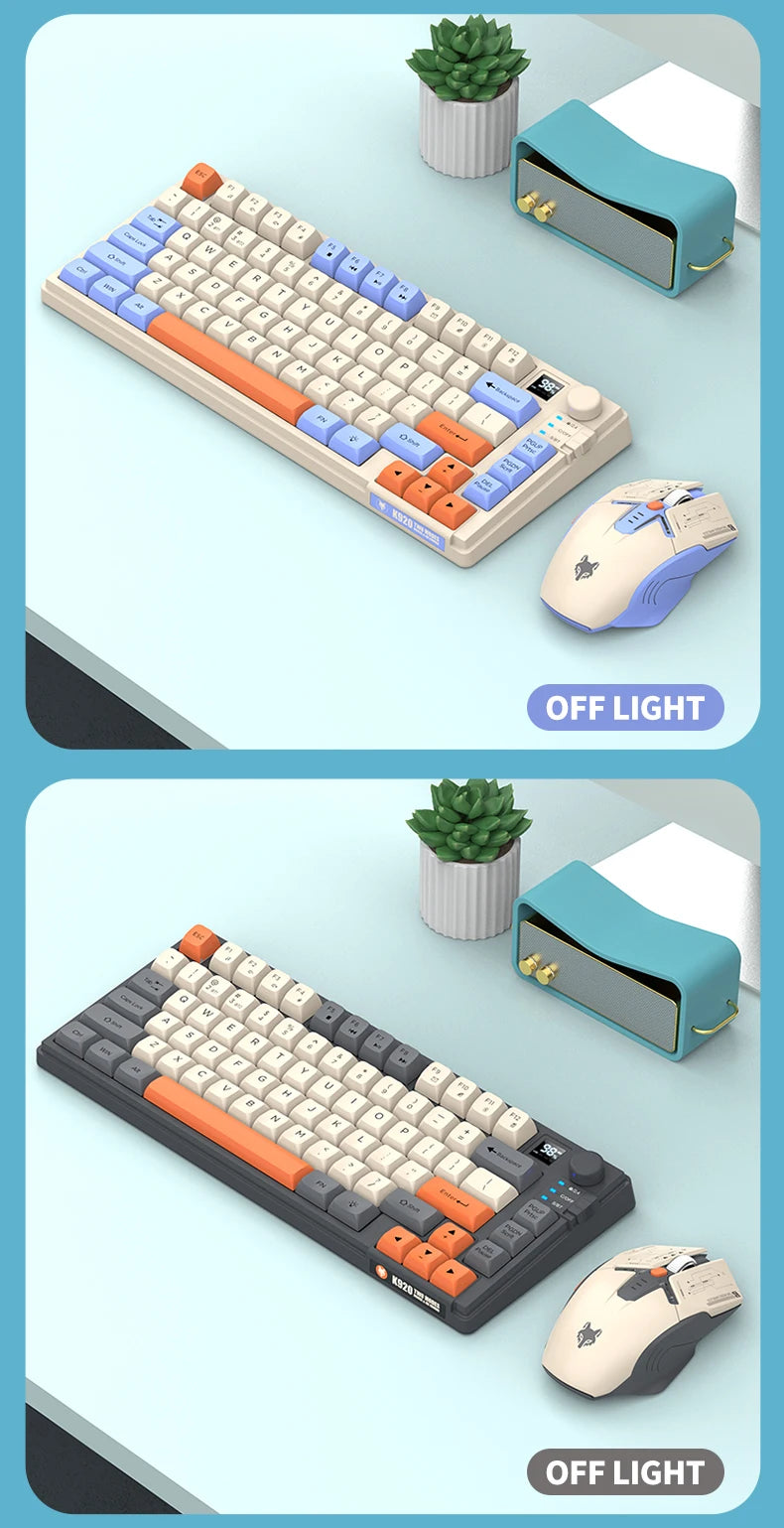 XUNFOX K920Wireless dual-mode Bluetooth keyboard and mouse set game office laptop universal keyboard and mouse
