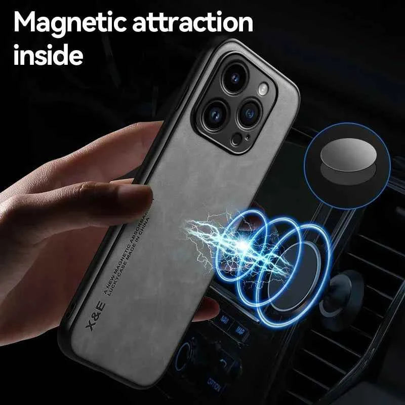 Case For iPhone 16 16e 15 14 13 12 11 Pro Max Plus 13 12 Mini 8 7 SE X XS Luxury Protective Cover Car Holder Phone Coque Fundas