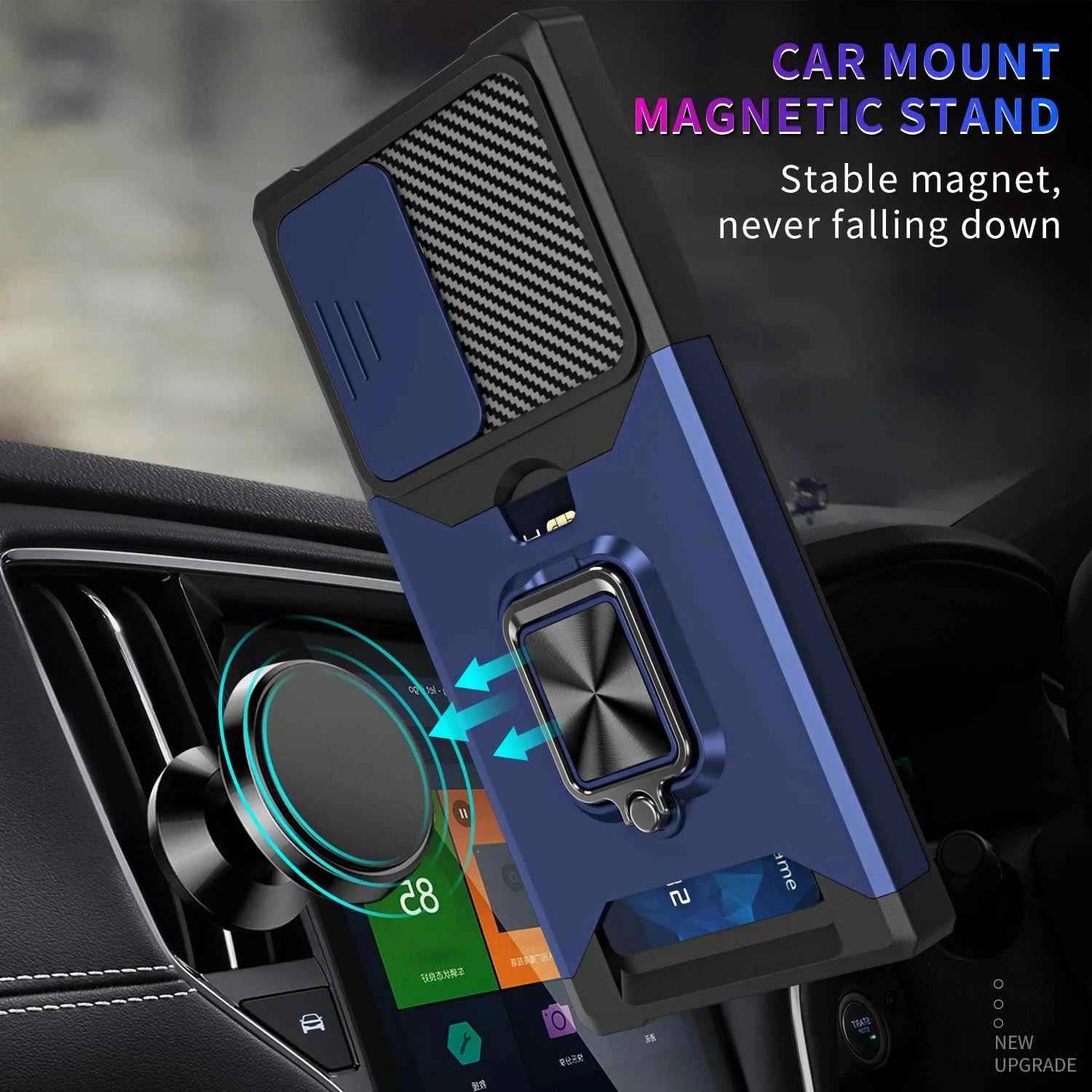 Card Slot Wallet Ring Holder Case For Samsung Galaxy S25 S24 S23 S22 Ultra S22 S23 Plus S21 Armor Kickstand Bumpers Cover