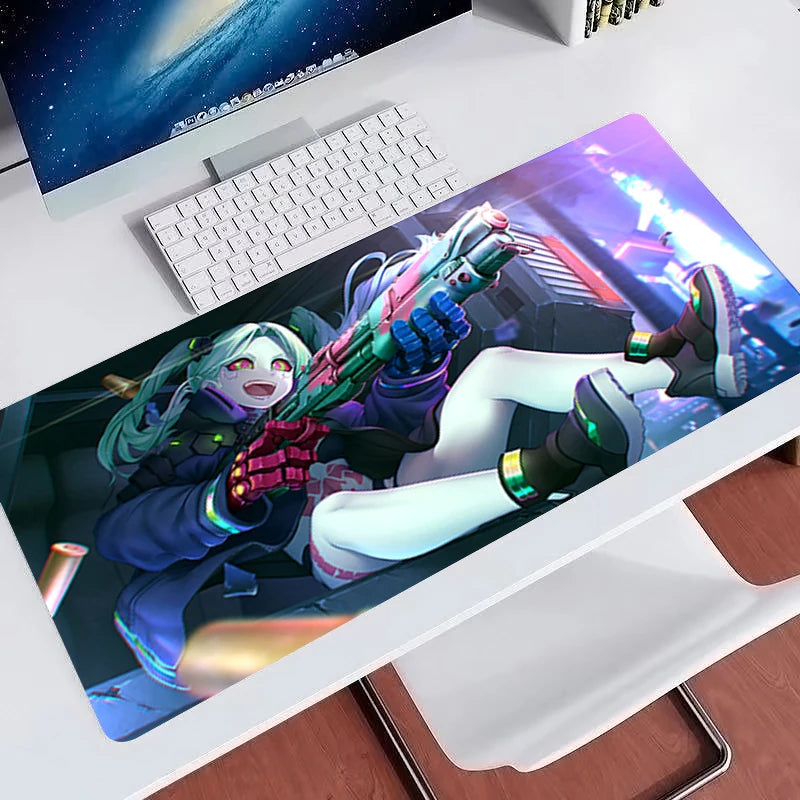 Cute cartoon Mouse Pads Rubber Extended Gamer Desk mat Large Computer Keyboard Pad C-cyberpunk Rebecca Colorful gaming mousepad