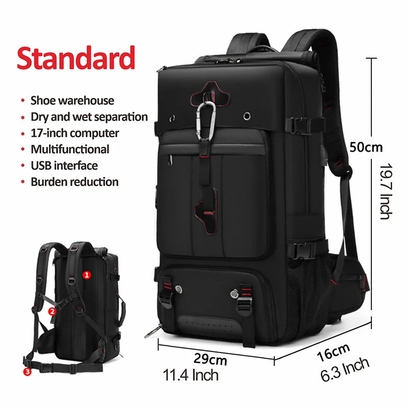 SWISS MILITARY Men's Travel Backpack Multifunctional Waterproof Laptop Bag Outdoors Climbing Luggage Bag Sport Backpack Mochila