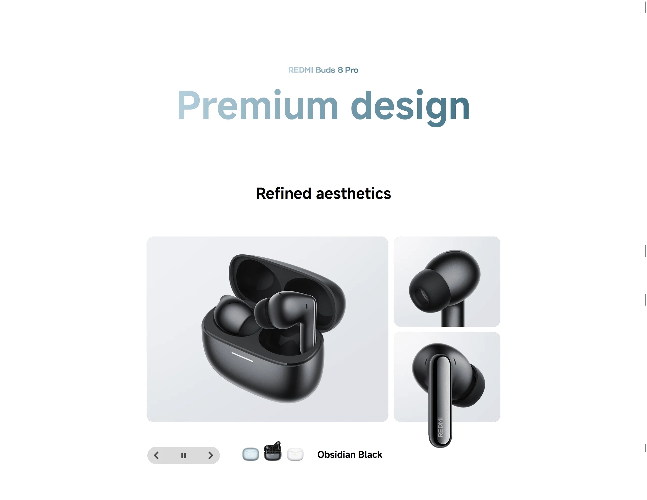 Xiaomi Redmi Buds 8 pro TWS Bluetooth 5.4 Earphones with 3MIC AI 55dB ANC 35H Battery Dual Connection Earbuds for Mobile Phone