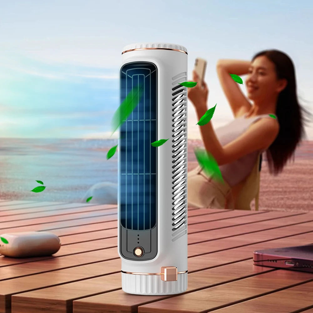 Tower Fan USB Charging Portable Air Conditioner Desktop Cooling Fan Electric Vertical Fan for Home Office