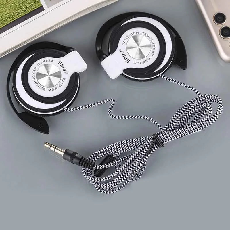 3.5mm Wired Headphones Ear Hook Heavy Bass Headset Adjustable  Earphones Running Sports Music Earphone for Phone