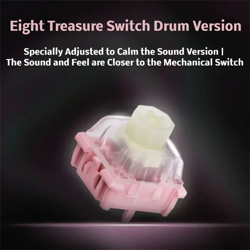 Wuque Studio WS Flux HE Switch Deep Clacky Sound 35gf Magnetic Linear Keyboard Switches Hall Effect Keyboard Fine Lubrd Pink