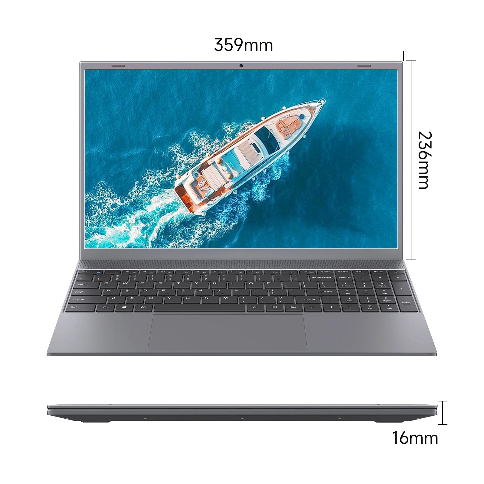 15.6 Inch Laptop, J3710, 8GB RAM, 256GB SSD, Windows 11 For Students and Business - WinSupport Tech