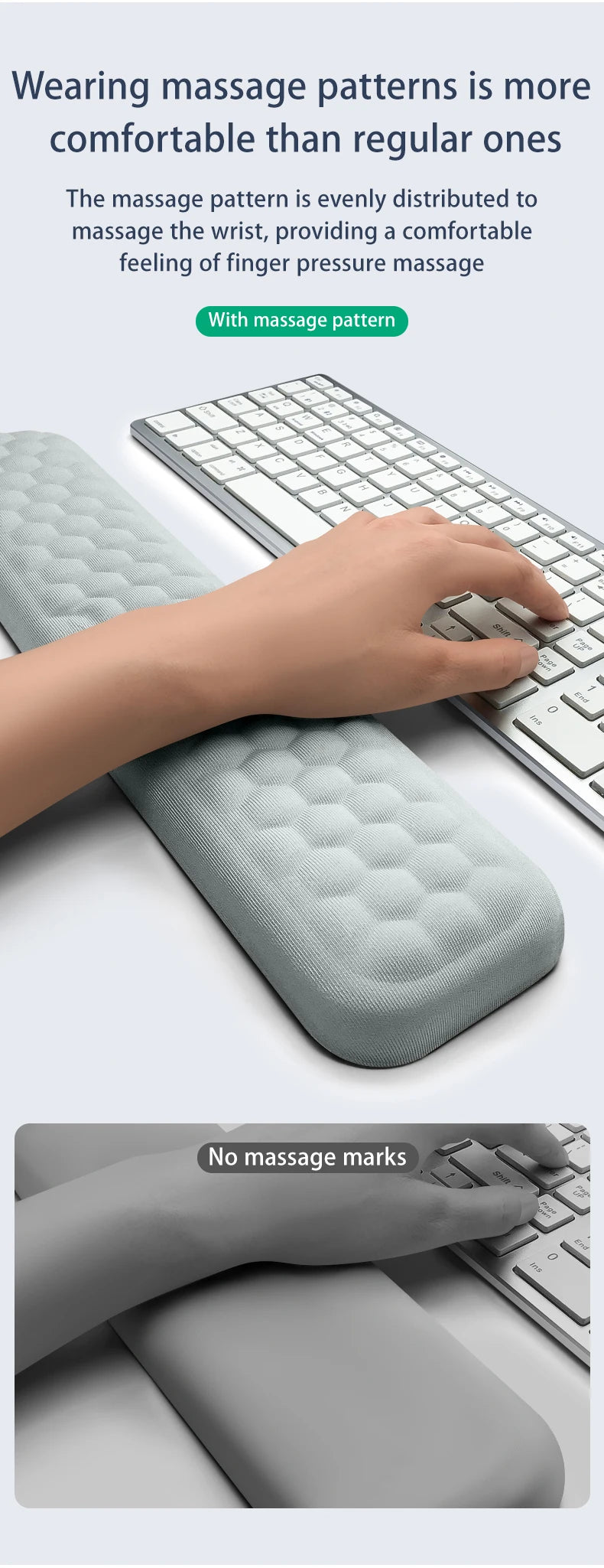 Keyboard Pad Mousepad Ergonomic Keyboard Mouse Wrist Rest Office Typing Protection Relax Wrist Memory Mouse Pad Computer Laptops