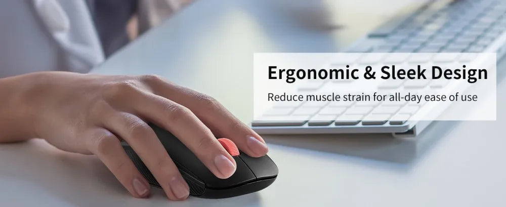 wegear Wireless Mouse 2.4G Slim Mini Cordless Mouse Ergonomic Grips 5Level Adjustable 4000DPI Portable Optical Computer Mice