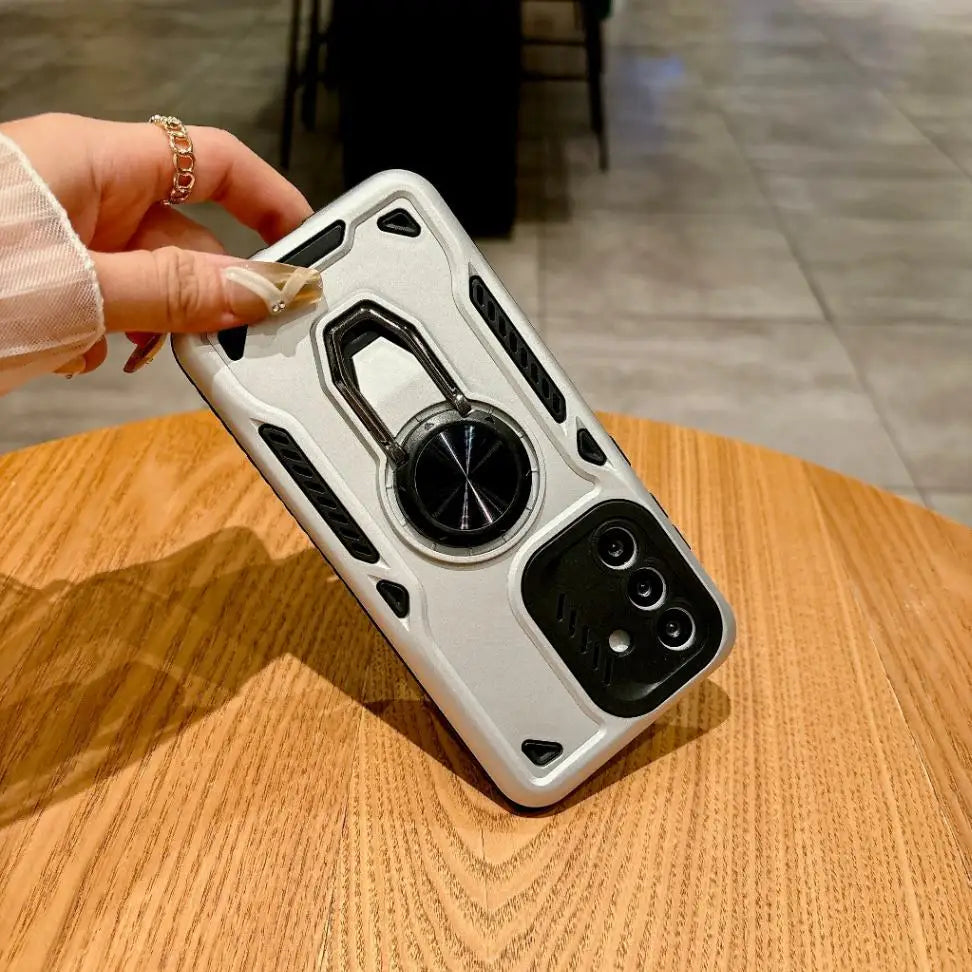 Luxury Ring Holder Phone Case For Samsung S26 S25 S24 Ultra S26 Plus S25FE A16 A17 A07 Slim Fit Stand Invisable Bracket Cover