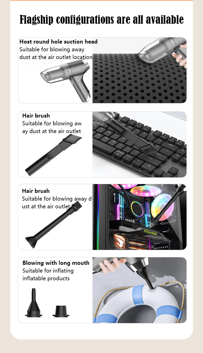 Mi 120000Pa Strong Suction Vacuum Cleaner Portable Handheld Mini Wireless Vacuum Cleaner Home Appliance For Car Home Office