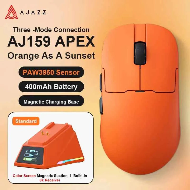 AJAZZ AJ159 APEX/AJ159PRO Wireless Gamer Mouse with RGB Magnetic Charging Base Lightweight  for PC Laptop