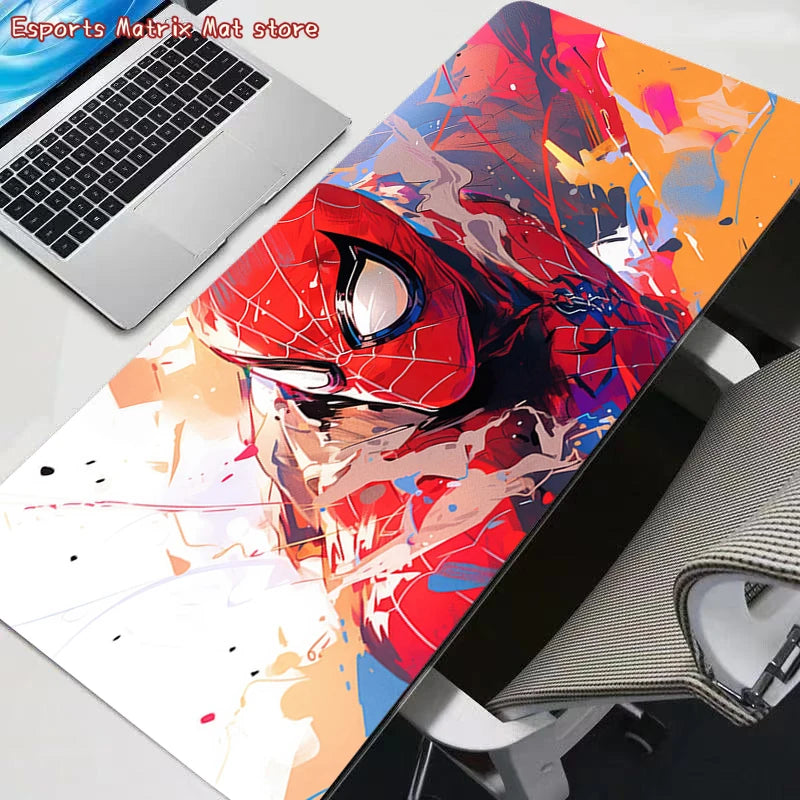 Large Gaming Mouse Pad Anime Spider-Man PC Computer Gamer Desk Mat For CS GO LOL  Laptop Mousepads Kawaii Mousepad