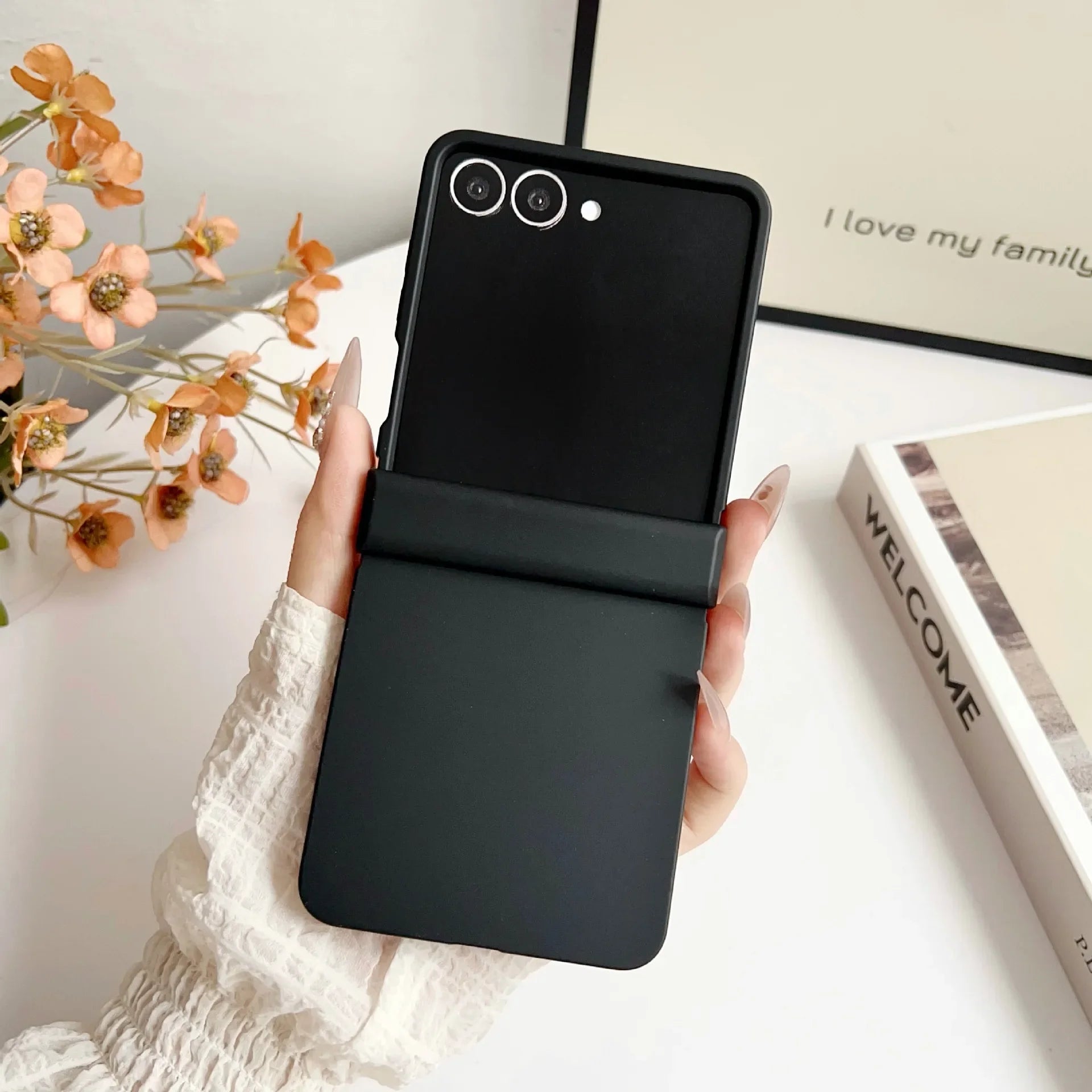 Dopamine Candy Color Matte Phone Case for Samsung Galaxy Z Flip 7 FE 6 5 Flip 4 3 5G Hinge Protective Hard Back Cover