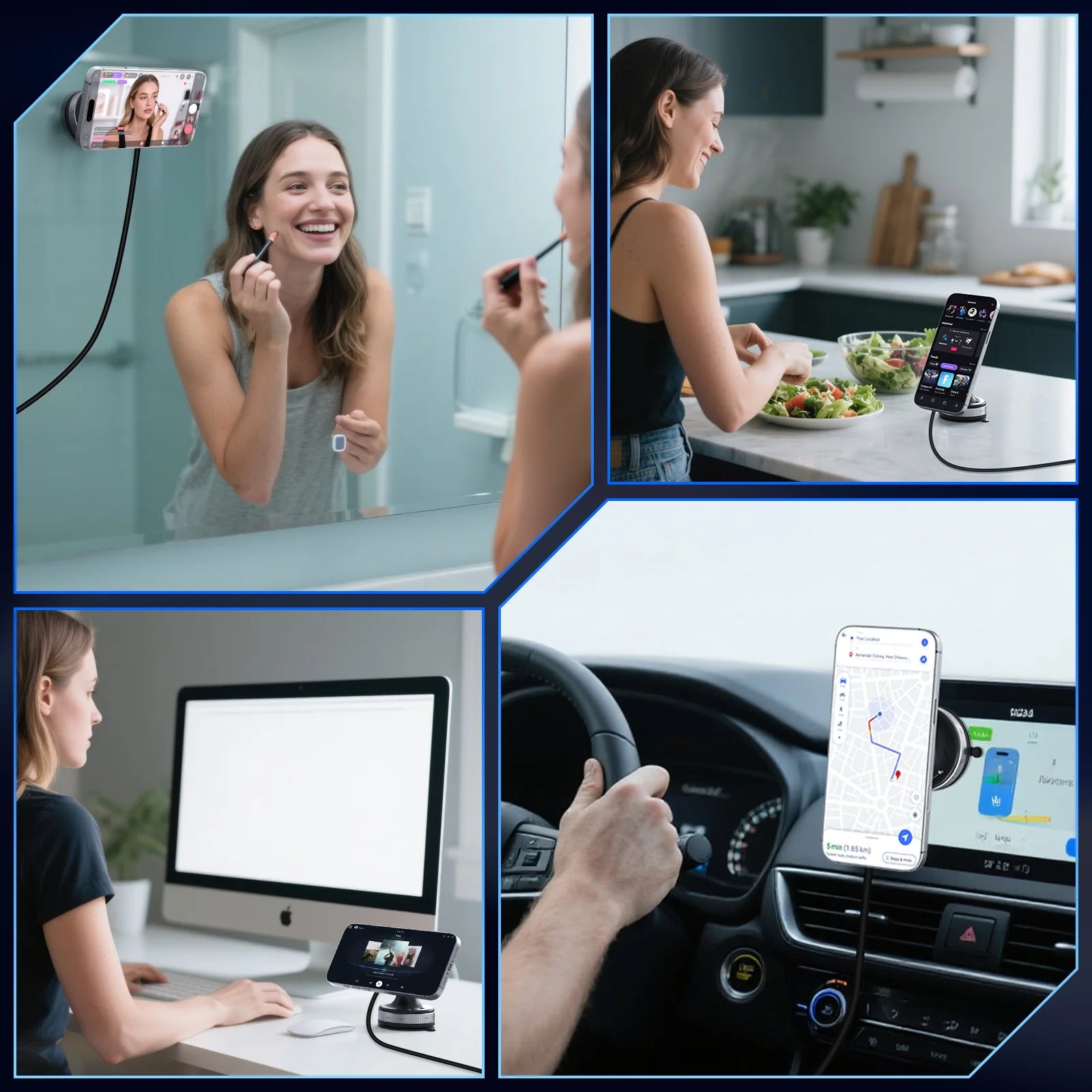 15W Strong Magnetic Car Wireless Charger Phone Holder 360° Magnet Car Mount Fast Charging for IPhone17 16 15 Samsung Android
