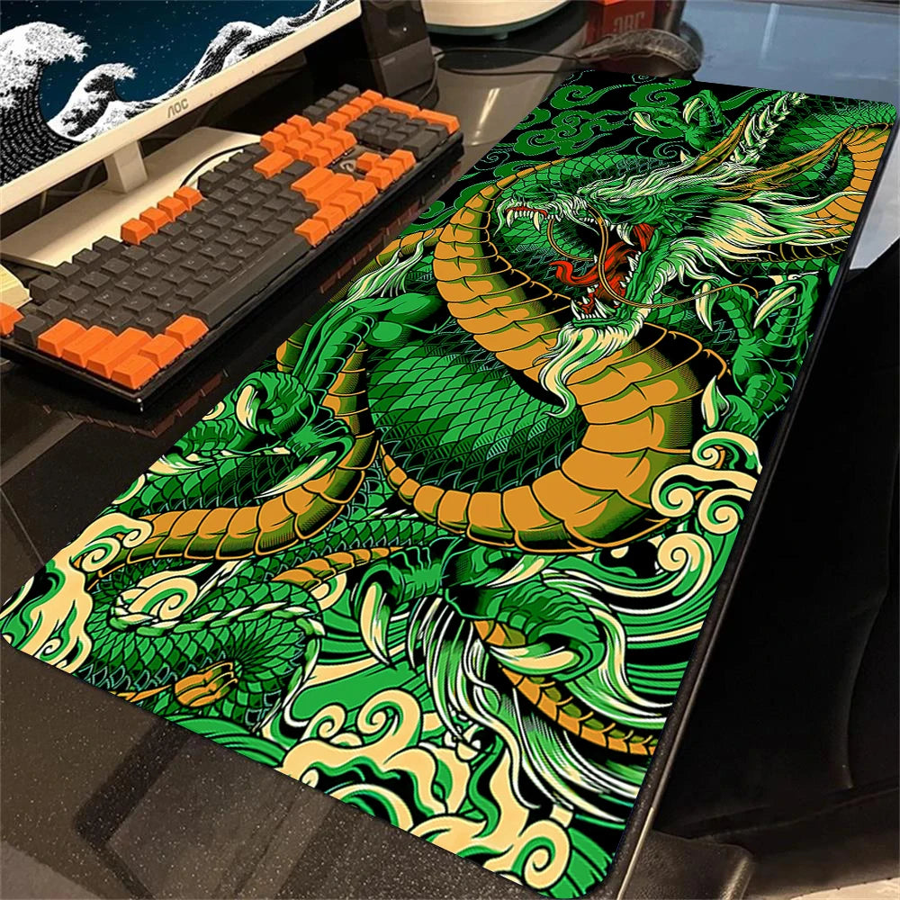 Mouse Pads Black White Dragon Table Mats Computer Mousepad Company Big Deskmat 100x50cm Large Gamer Mousepads Gaming Mouse Mat