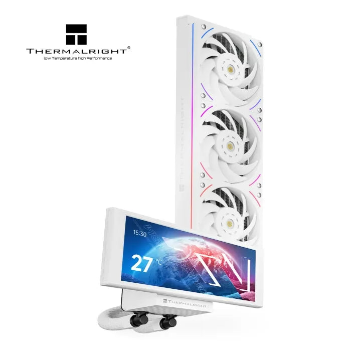 Thermalright TROFEO VISION 360 ARGB BLACK AIO CPU LIQUID COOLER 6.86-inch Full-color LCD Display High-performance Linked-ring