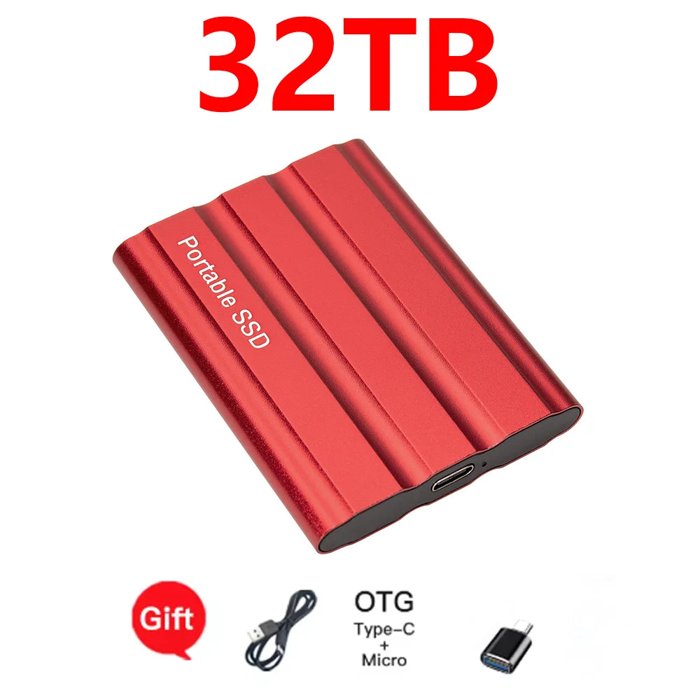 Reliable Slim Storage Device Portable External SSD 1TB 4TB 16TB 128TB High Speed for Notebook Laptop PC Usage
