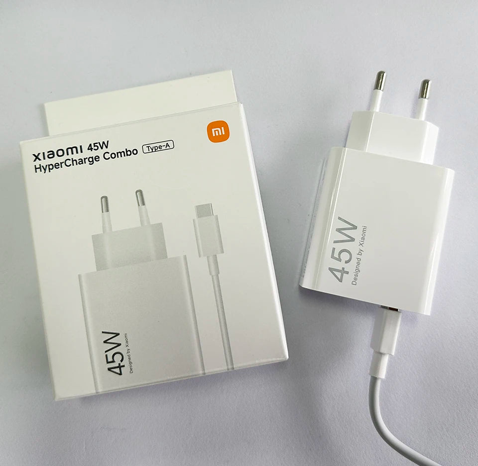 Original XIAOMI Charger 45W 33W Fast Turbo Charge Cable Usb C Travel Adapter Mi 11 10t Pro 10 11s Poco M7 X7 X5 X3 Redmi Note 15