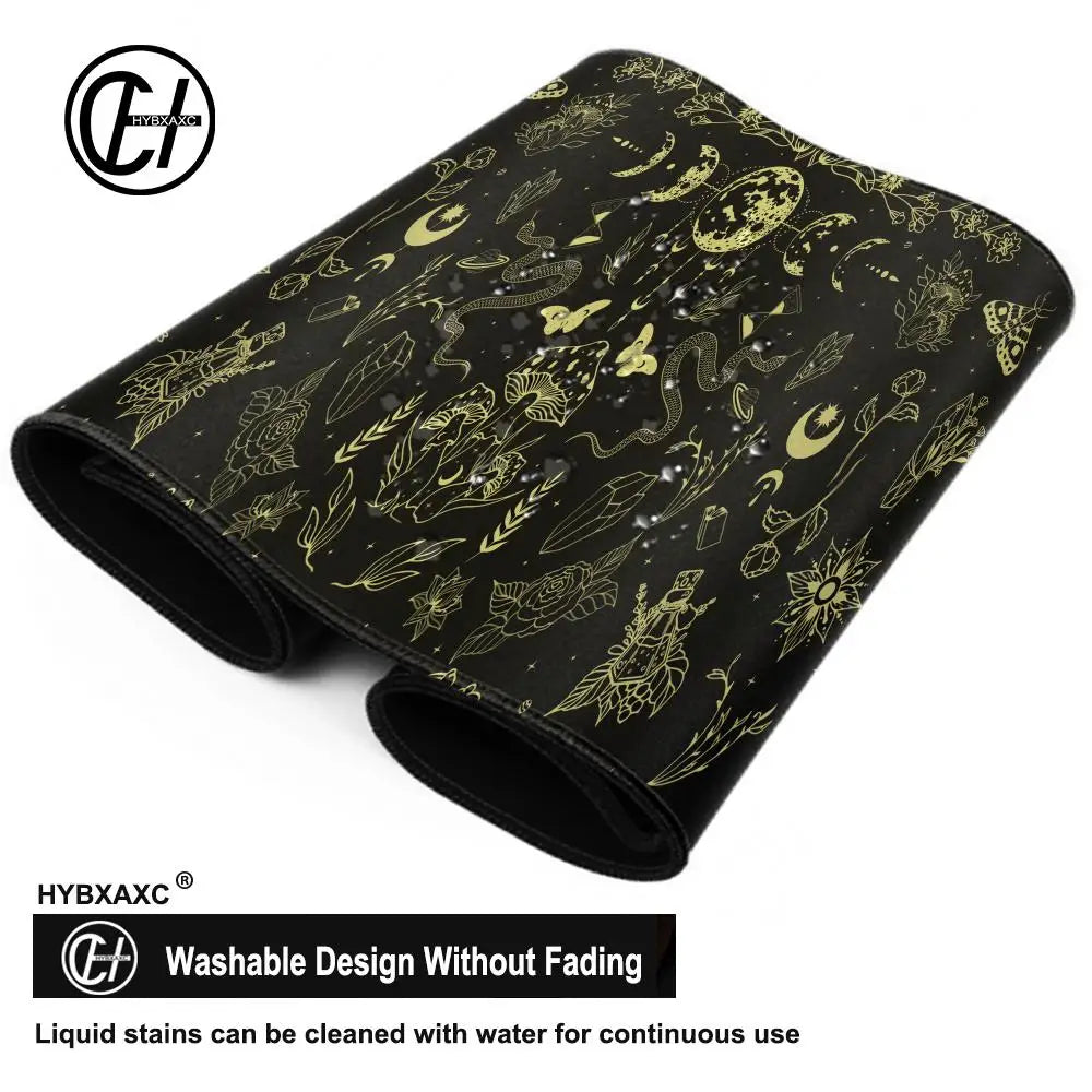 Purple Tarot Card Rubber Mouse Pad Moon Star Home Office Desk Mat Aesthetic Large Gaming MousePad Divination Keyboard Mat
