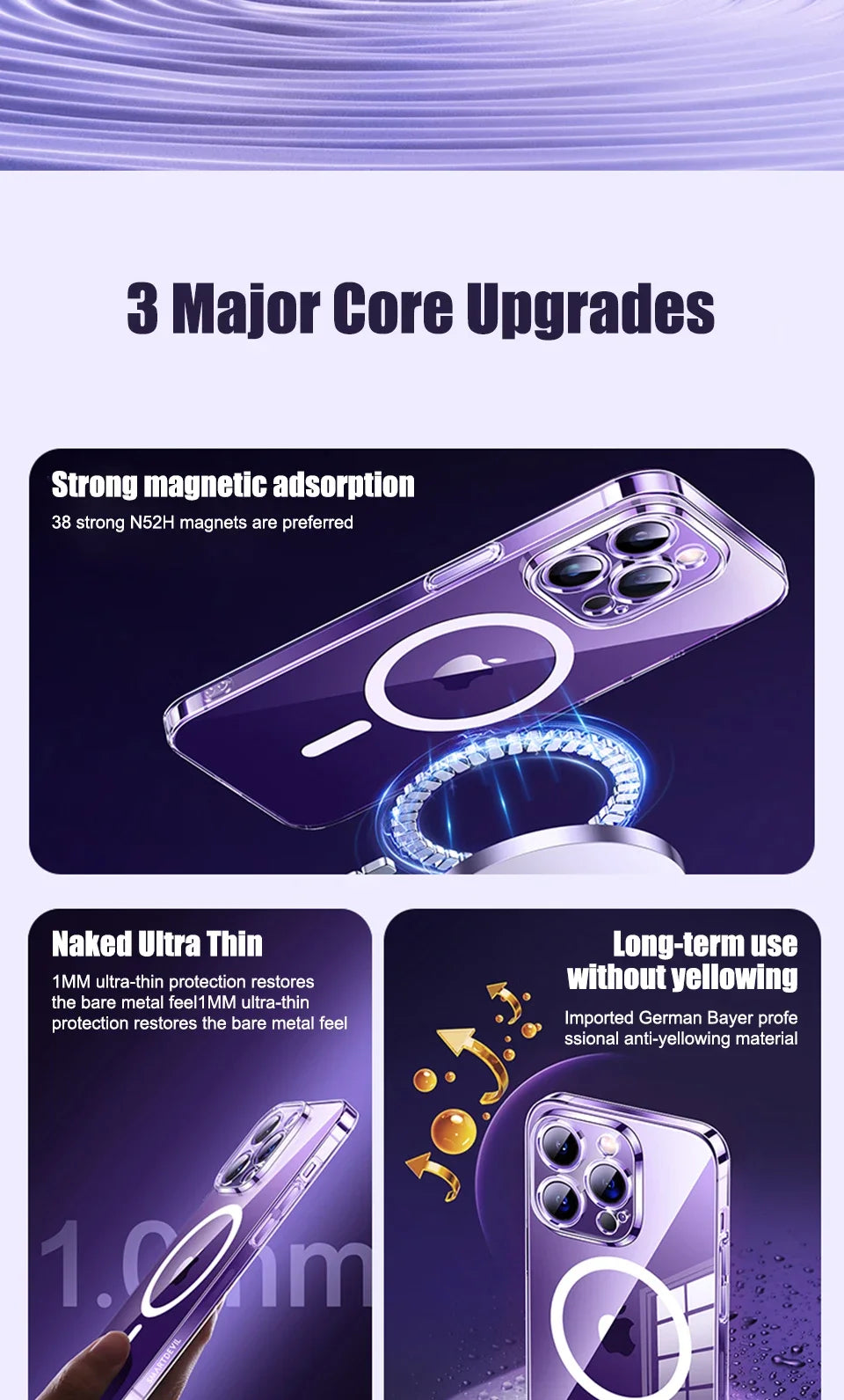 Magnetic Transparent Case For iPhone 15 14 11 13 12 16 Pro Max Plus For Magsafe Clear Wireless Charging Cases Phone Accessories
