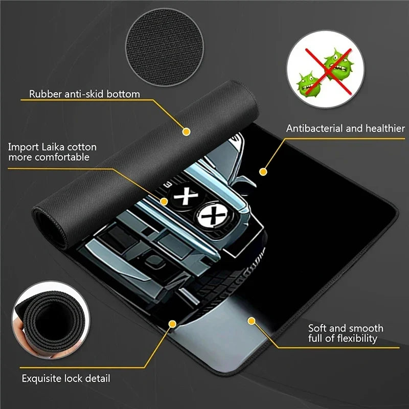 Mousepads Super Coupe Illustratio Print Non-slip Keyboard XXL Mat Sports Car Custom Pc Deskmats Gamer Cabinet Carpet Mouse Pad