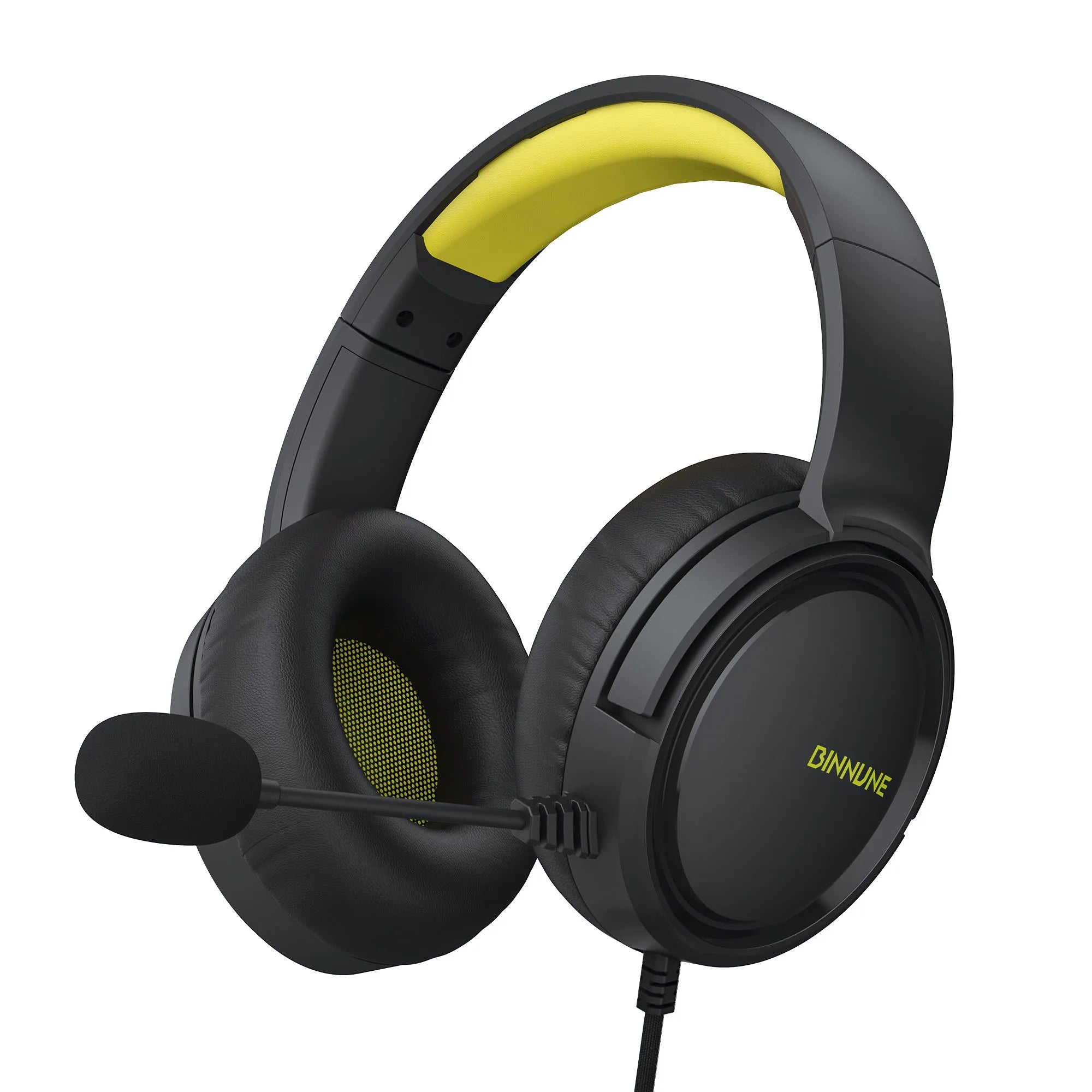 BINNUNE Gaming Headset with Mic – Wired Headphones for PS5, PS4, Xbox Series X|S, Xbox One, PC & Switch, Noise Cancelling Stereo Gaming Headphones.