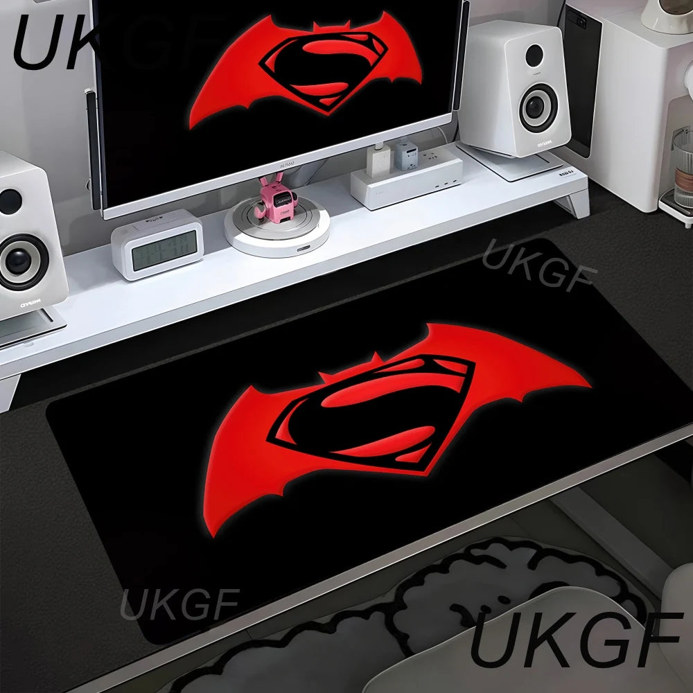 Anime S-Superman Mouse Pad Office PC Speed Gamer Keyboard Mousepad Laptop Gaming Accessories XXL Desk Mat 900x400 Carpet