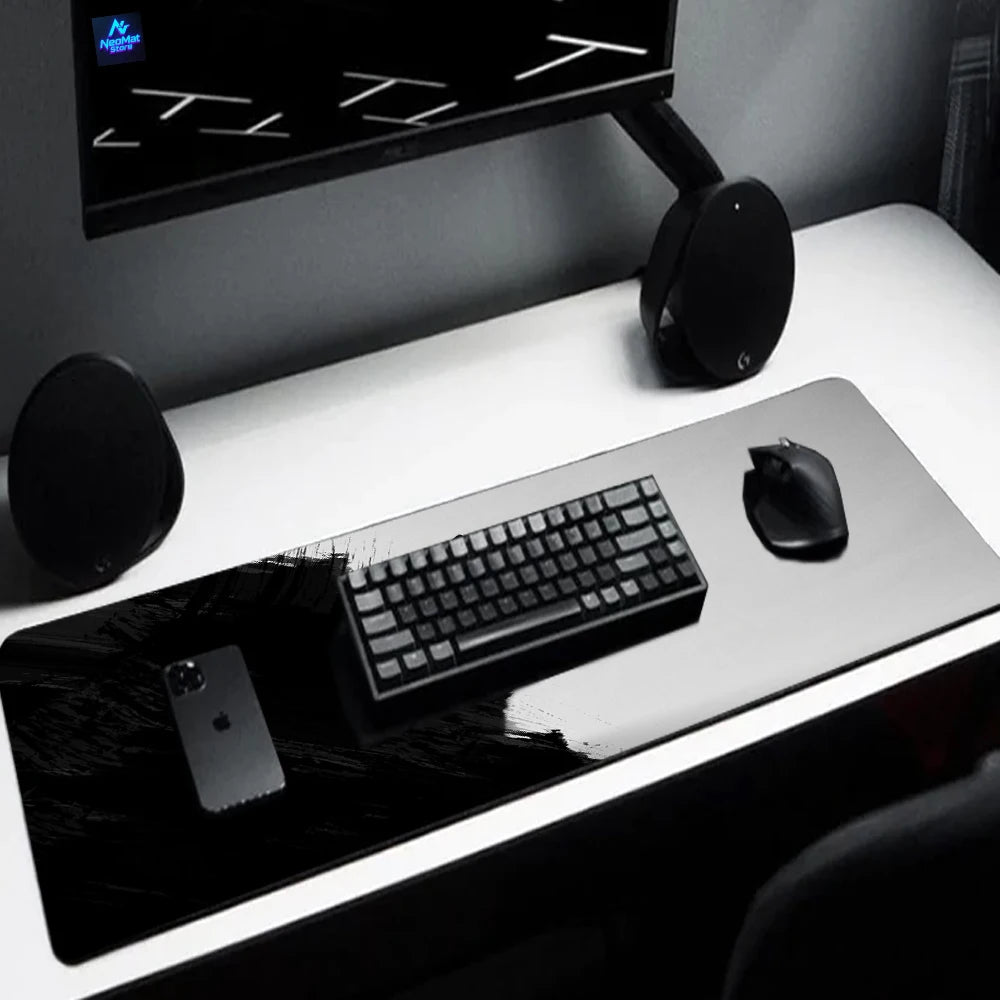 Mysterious Black Cat Pad Shadow Art Desk Mat 80x30cm Rubber Nonslip Gaming Computer Laptop Playmat Home Office Mousepad Gamer