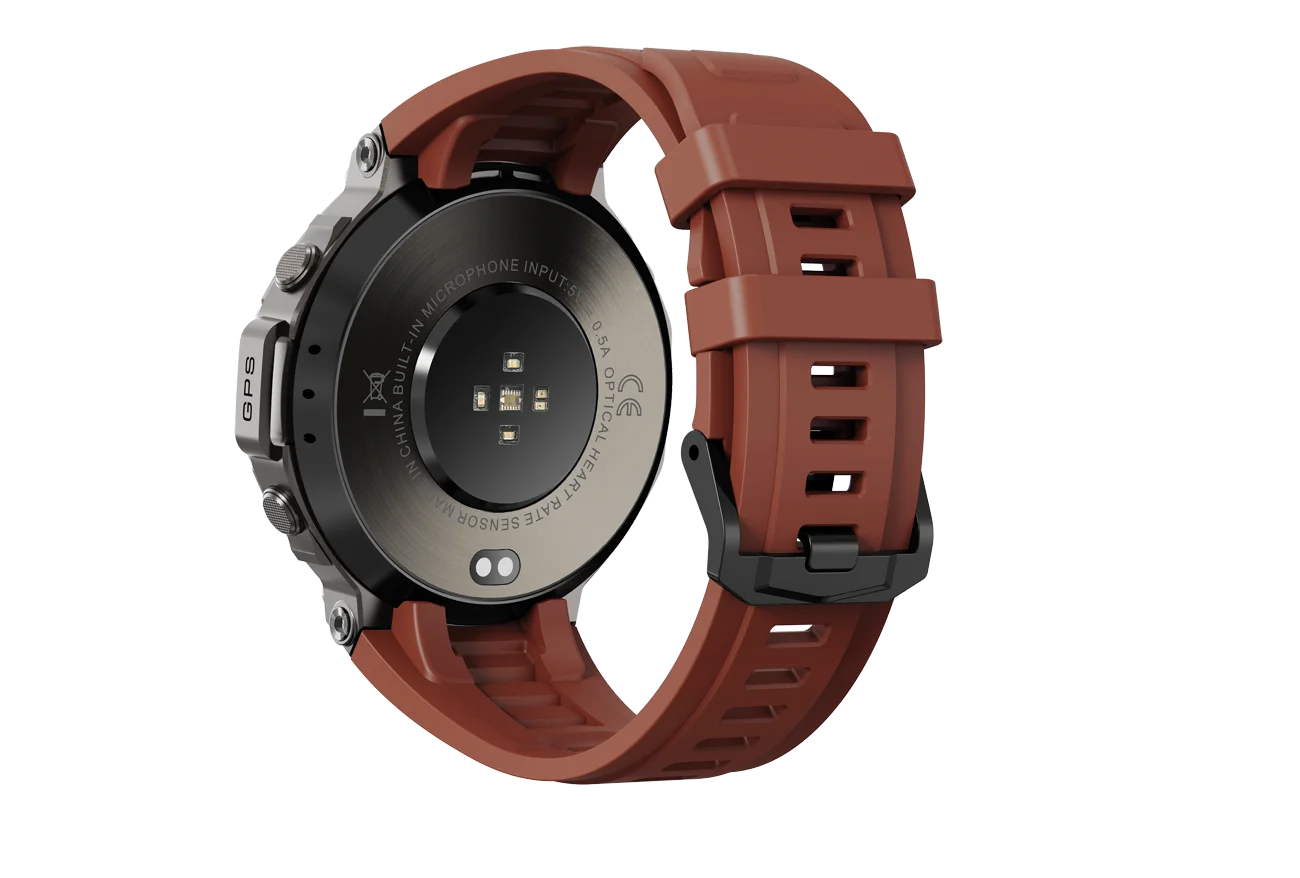 New Rugged GPS DM58 Smart Watch 500mAh Battery 170 Sport Modes 5ATM Waterproof Bt Call AMOLED Display Fitness Outdoor